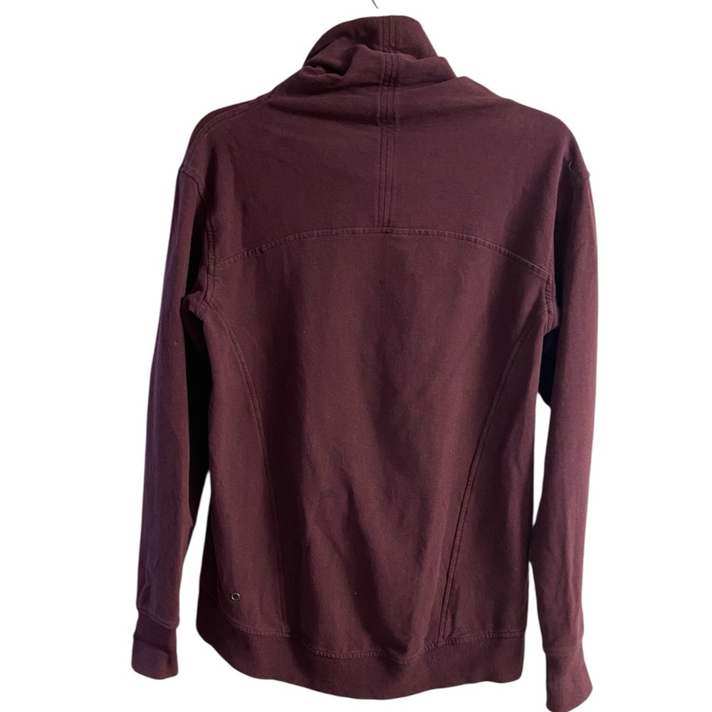 Lululemon Athletica Burgundy Turtleneck Sweatshirt Sz 8 - Picture 2 of 7